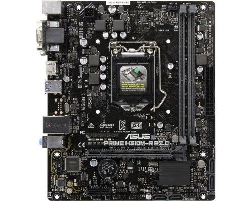 Мат. плата ASUS PRIME H310M-R R2.0 S1151v2, H310, 2xDDR4, PCI-Ex16, PCI-Ex1, D-Sub, DVI, HDMI, SATA III, GB Lan, USB3.1, mATX, Retail