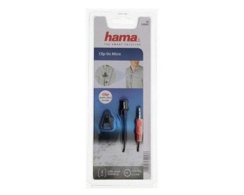 Микрофон проводной Hama 00139901 2м черный