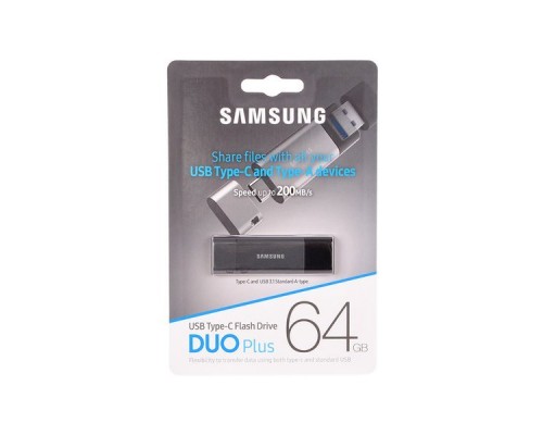 Флеш накопитель 64GB SAMSUNG DUO Plus, USB 3.1, 200 МВ/s