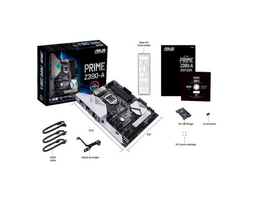 Мат. плата ASUS PRIME Z390-A S1151v2, iZ390, 4xDDR4, 3xPCI-Ex16, 3xPCI-Ex1, DP, HDMI, SATAIII+RAID, M.2, GB Lan, USB3.1, ATX, Retail