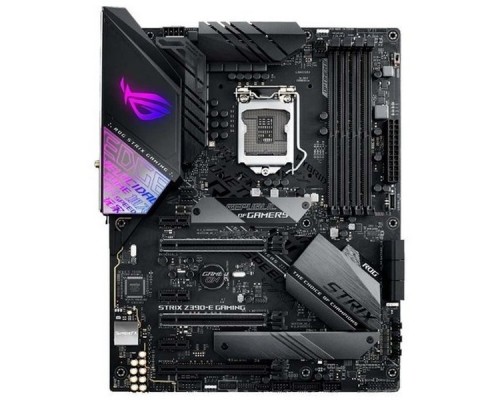 Мат. плата ASUS ROG STRIX Z390-E GAMING S1151v2, iZ390, 4xDDR4, 3xPCI-Ex16, 3xPCI-Ex1, DP, HDMI, SATAIII+RAID, M.2, GB Lan, WiFi+Bt, USB3.1, mATX, Re