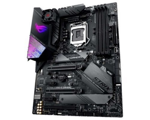 Мат. плата ASUS ROG STRIX Z390-E GAMING S1151v2, iZ390, 4xDDR4, 3xPCI-Ex16, 3xPCI-Ex1, DP, HDMI, SATAIII+RAID, M.2, GB Lan, WiFi+Bt, USB3.1, mATX, Re