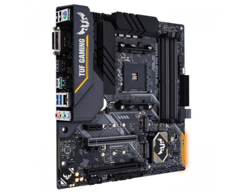 Мат. плата ASUS TUF B450M-PRO GAMING AM4, AMD B450, 4xDDR4, 2xPCI-Ex16, PCI-Ex1, DVI, HDMI, SATAIII+RAID, M.2, GBLan, ATX, Retail