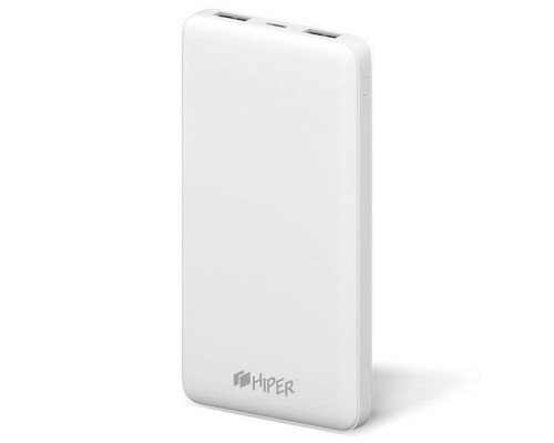 Мобильный аккумулятор Hiper ST10000 Li-Pol 10000mAh 2.1A+2.1A белый 2xUSB