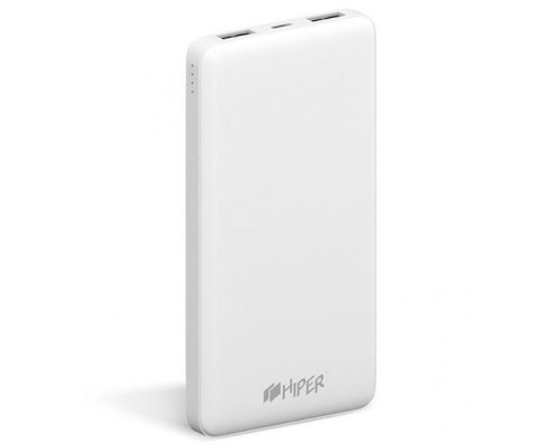 Мобильный аккумулятор Hiper ST10000 Li-Pol 10000mAh 2.1A+2.1A белый 2xUSB