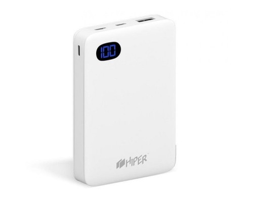 Мобильный аккумулятор Hiper SN10000 Li-Pol 10000mAh 2.4A белый 1xUSB