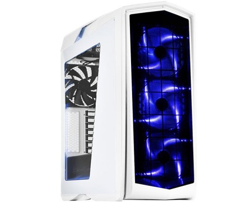 Корпус Silverstone Primera [SST-PM01WA-W] , ATX, без БП ( ATX ), цвет белый с синей подсветкой + окно