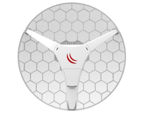 Точка доступа Wi-Fi RBLHG-60ad  (60Ghz antenna with 802.11ad wireless, 650MHz CPU, 64MB RAM, 10/100Mbps LAN port, RouterOS L3, POE, PSU) for use as CPE in Point -to-Multipoint setups for connections up to 800m with wAP 60G AP