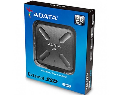 Твердотельный диск 1TB A-DATA SD700, External, USB 3.1, [R/W -440/430 MB/s] 3D-NAND, черный