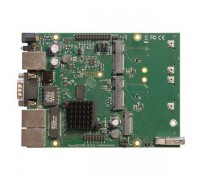 Маршрутизатор RBM33G RouterBOARD M33G with Dual Core 880MHz CPU, 256MB RAM, 3x Gbit LAN, 2x miniPCI-e, 2x SIM slots, USB, microSD slot, M.2 slot, RouterOS L4 OEM                                                                                         