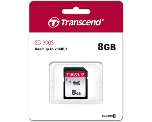 Карта памяти SD   8Gb Transcend SDHC TS8GSDC300S Class10 R20