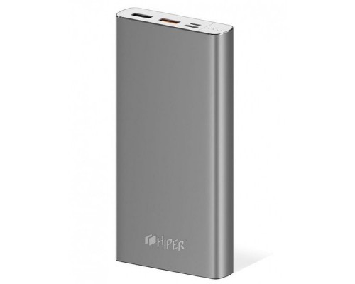 Мобильный аккумулятор Hiper MPX15000 Li-Pol 15000mAh 2.4A+3A+3A серый 2xUSB