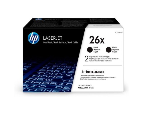 Картридж HP 26X лазерный увеличенной емкости упаковка 2 шт (2*9000 стр)