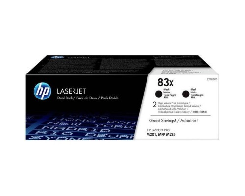 Картридж HP 83X лазерный увеличенной емкости упаковка 2 шт (2*2200 стр)