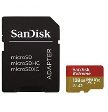 Карта памяти MicroSDXC 128Gb SanDisk Extreme SDSQXA1-128G-GN6AA C10/UHS-I U3/A2?/V30 R160 W90 +SDA                                                                                                                                                        