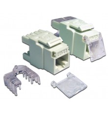 Модуль Keystone, RJ45, кат.6, UTP, 180 градусов, со шторкой, белый                                                                                                                                                                                        