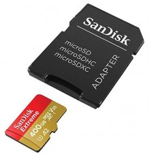 Флеш карта microSD 400GB SanDisk microSDXC Class 10 UHS-I A2 C10 V30 U6 Extreme (SD адаптер) 160MB/s                                                                                                                                                      