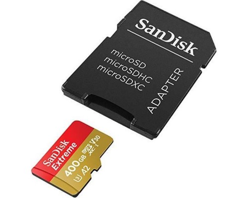 Флеш карта microSD 400GB SanDisk microSDXC Class 10 UHS-I A2 C10 V30 U6 Extreme (SD адаптер) 160MB/s