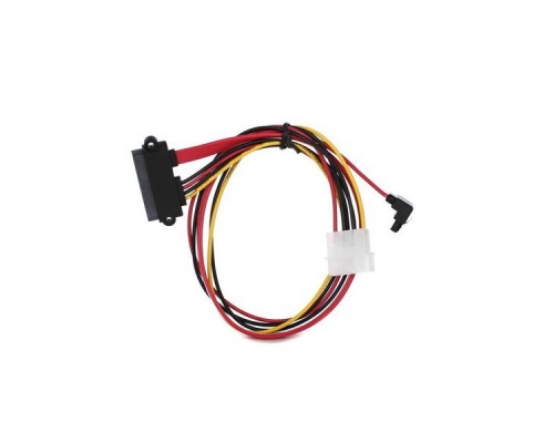 Переходник molex+SATA/SATA, 15pin+7pin, (длина инт - 45см, питание - 15см)  VCOM VHC7702