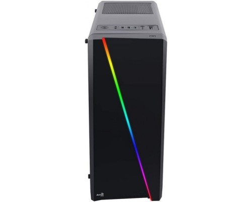 Корпус Aerocool [PGS-V] Cylon Tempered Glass , ATX, без БП, RGB подсветка, закаленное стекло, картридер, 1x USB 3.0 + 2x USB 2.0, 1х12см вентилятор в