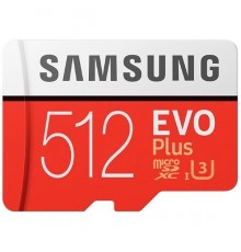 Карта памяти MicroSDXC 512Gb Samsung EVO Plus v2 MB-MC512GA/RU class10 UHS-I U3 R100 W90 + Adapter                                                                                                                                                        