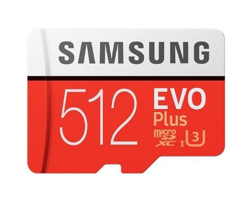 Карта памяти MicroSDXC 512Gb Samsung EVO Plus v2 MB-MC512GA/RU class10 UHS-I U3 R100 W90 + Adapter