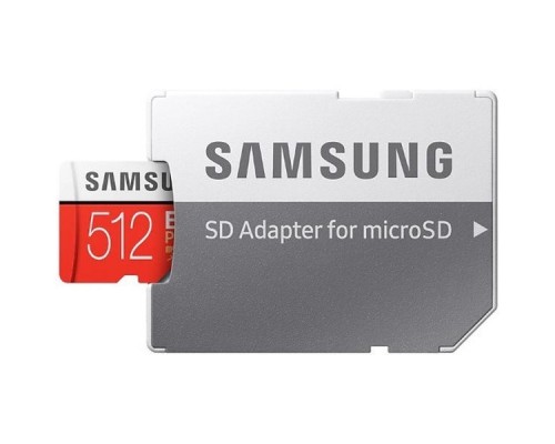 Карта памяти MicroSDXC 512Gb Samsung EVO Plus v2 MB-MC512GA/RU class10 UHS-I U3 R100 W90 + Adapter