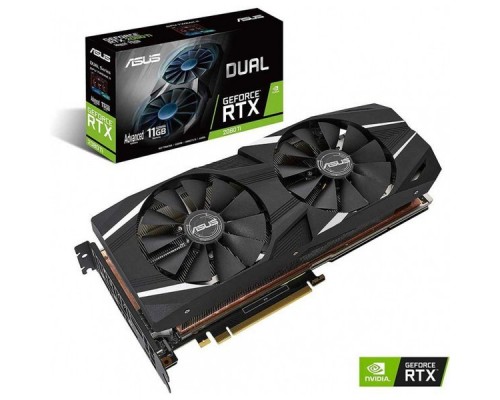 Видеокарта 11Gb PCI-E DDR6 ASUS DUAL-RTX2080TI-11G (RTL) HDMI+3xDP+USB-C RTX1080TI