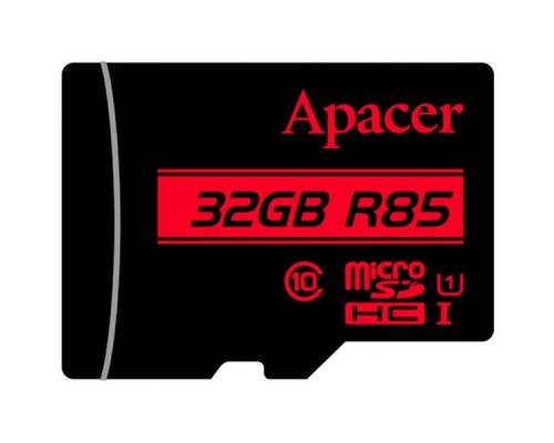 Память SD Card microSDHC 32GB Apacer Memory Card AP32GMCSH10U5-R UHS-I U1 Class 10, R85, Adapter, RTL