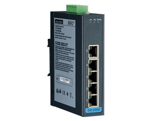 Коммутатор EKI-2525I-BE   5-port Industrial Unmanaged Ethernet Switch Advantech
