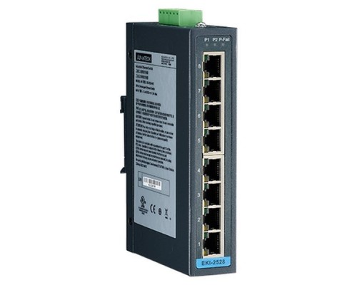 Коммутатор EKI-2528-BE   8FE Unmanaged Ethernet Switch Advantech