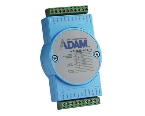 Модуль интерфейсный ADAM-4017+-CE   Модуль ввода, 8 каналов аналогового ввода, Modbus RTU/ASCII Advantech