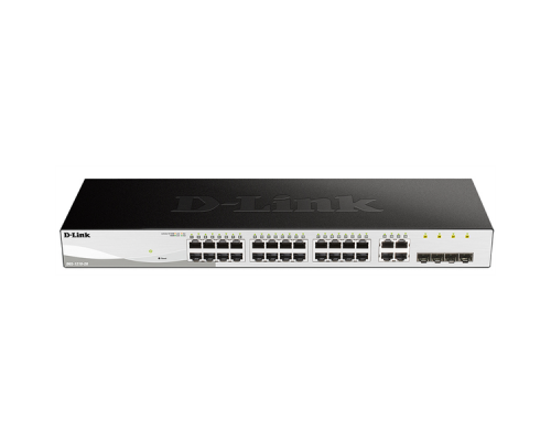 Коммутатор D-Link Gigabit Smart Switch with 24 10/100/1000Base-T ports and 4 Gigabit MiniGBIC (SFP) ports