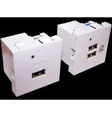 Модуль USB-зарядки Lanmaster LAN-EZ45X45-2U-R2-WH                                                                                                                                                                                                         