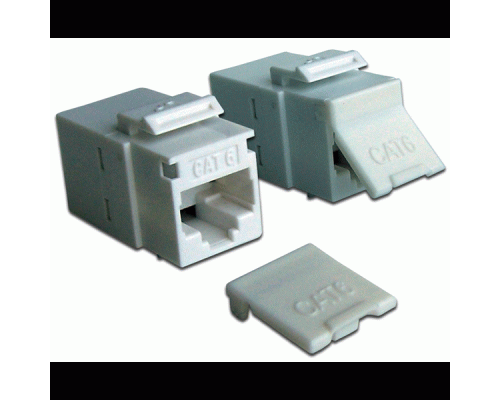 Повторитель портов RJ-45, неэкранированный, кат.6, формата Keystone, белый