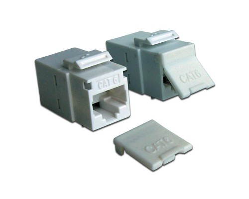 Повторитель портов RJ-45, неэкранированный, кат.6, формата Keystone, белый