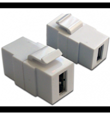 Модуль Keystone, USB 2.0, тип A, мама-мама, 180 градусов, белый                                                                                                                                                                                           