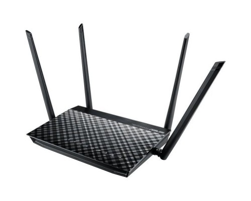 Роутер беспроводной Asus RT-AC57U AC1200 10/100BASE-TX/4G ready черный