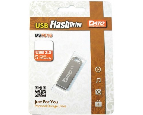 Флеш Диск Dato 32Gb DS7016 DS7016-32G USB2.0 серебристый