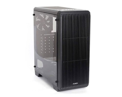 Корпус ZALMAN S2, без БП, боковое окно (акрил), черный,  ATX