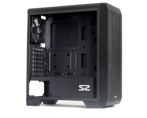 Корпус ZALMAN S2, без БП, боковое окно (акрил), черный,  ATX