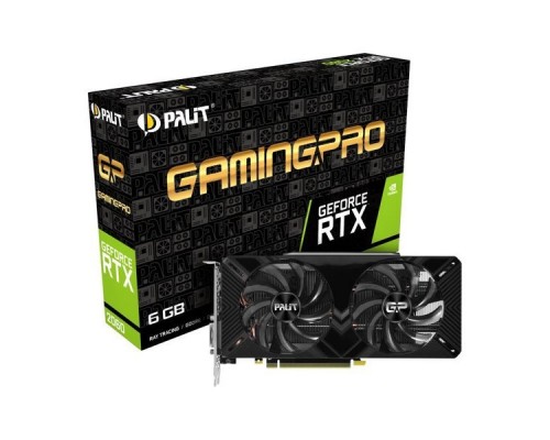 Видеокарта 6Gb PCI-E DDR6 Palit PA-RTX2060 GamingPro 6G DVI+HDMI+DP+USB-C (RTL)