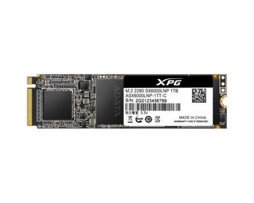 Твердотельный диск 1TB A-DATA XPG SX6000 Lite, M.2 2280, PCI-E 3x4, [R/W - 1800/1200 MB/s] 3D-NAND TLC