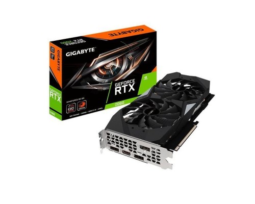 Видеокарта RTX™ 2060 WINDFORCE OC 6G, PCI-Ex16 3.0, 6GB, GDDR6, 192bit, HDMI/3xDP (GV-N2060WF2OC-6GD) RTL