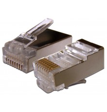 Коннектор RJ45 STP 8P8C, универсальный, для толстого кабеля, cat.6, 100 шт.                                                                                                                                                                               