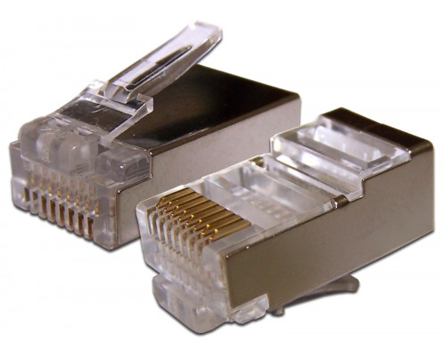 Коннектор RJ45 STP 8P8C, универсальный, для толстого кабеля, cat.6, 100 шт.