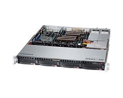 Платформа Supermicro Chassis CSE-813MFTQ-R400CB, 1U, Mid Form Factor, SATA/SAS (SES2),  400W, Standard I/O, Black