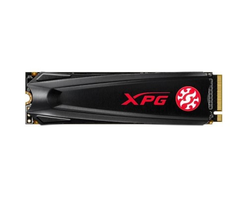 Жесткий диск SSD M.2 2280 256GB ADATA XPG GAMMIX S5 Client SSD AGAMMIXS5-256GT-C PCIe Gen3x4 with NVMe, 2100/1200, IOPS 190/180K, MTBF 2M, 3D TLC, 150TBW, NVMe 1.3, Heat Sink, RTL (469250)