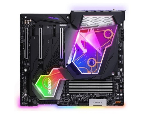 Материнская плата Z390 AORUS XTREME WATERFORCE, Socket 1151, Intel®Z390, 4xDDR4-2666, HDMI, 3xPCI-Ex16, 2xPCI-Ex1, 6xSATA3(RAID 0/1/5/10), 3xM.2, 8 Ch Audio, 1xGLan, 1x10GLan, Wi-Fi, (2+4)xUSB2.0, (6+2)xUSB3.1, (2+1)xUSB3.1 Type-C™, ATX, RTL,