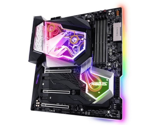 Материнская плата Z390 AORUS XTREME WATERFORCE, Socket 1151, Intel®Z390, 4xDDR4-2666, HDMI, 3xPCI-Ex16, 2xPCI-Ex1, 6xSATA3(RAID 0/1/5/10), 3xM.2, 8 Ch Audio, 1xGLan, 1x10GLan, Wi-Fi, (2+4)xUSB2.0, (6+2)xUSB3.1, (2+1)xUSB3.1 Type-C™, ATX, RTL,